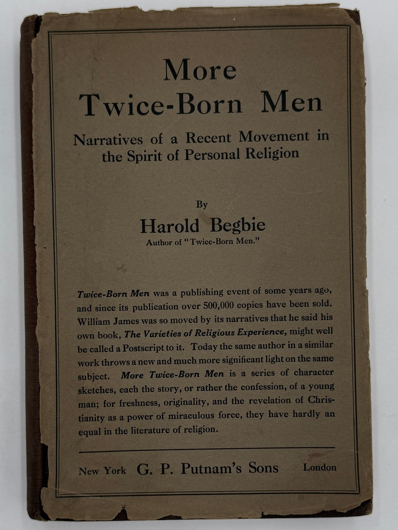 More Twice Born Men by Harold Begbie from 1923 with the original dust jacket