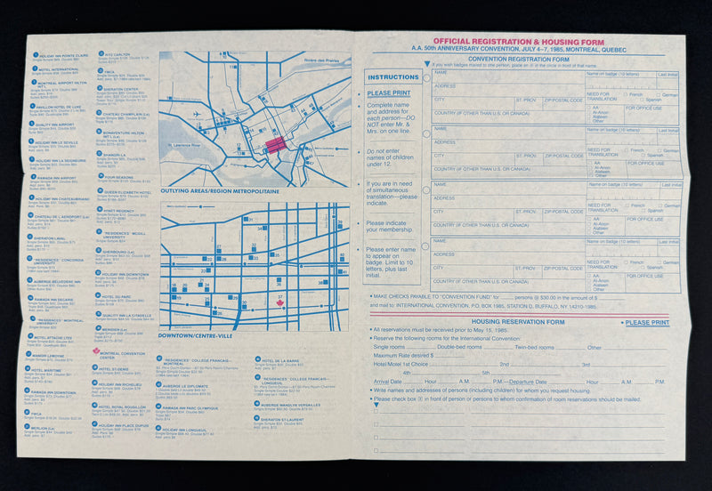 Alcoholics Anonymous 50th Anniversary — 1985 Montreal International Convention Collection