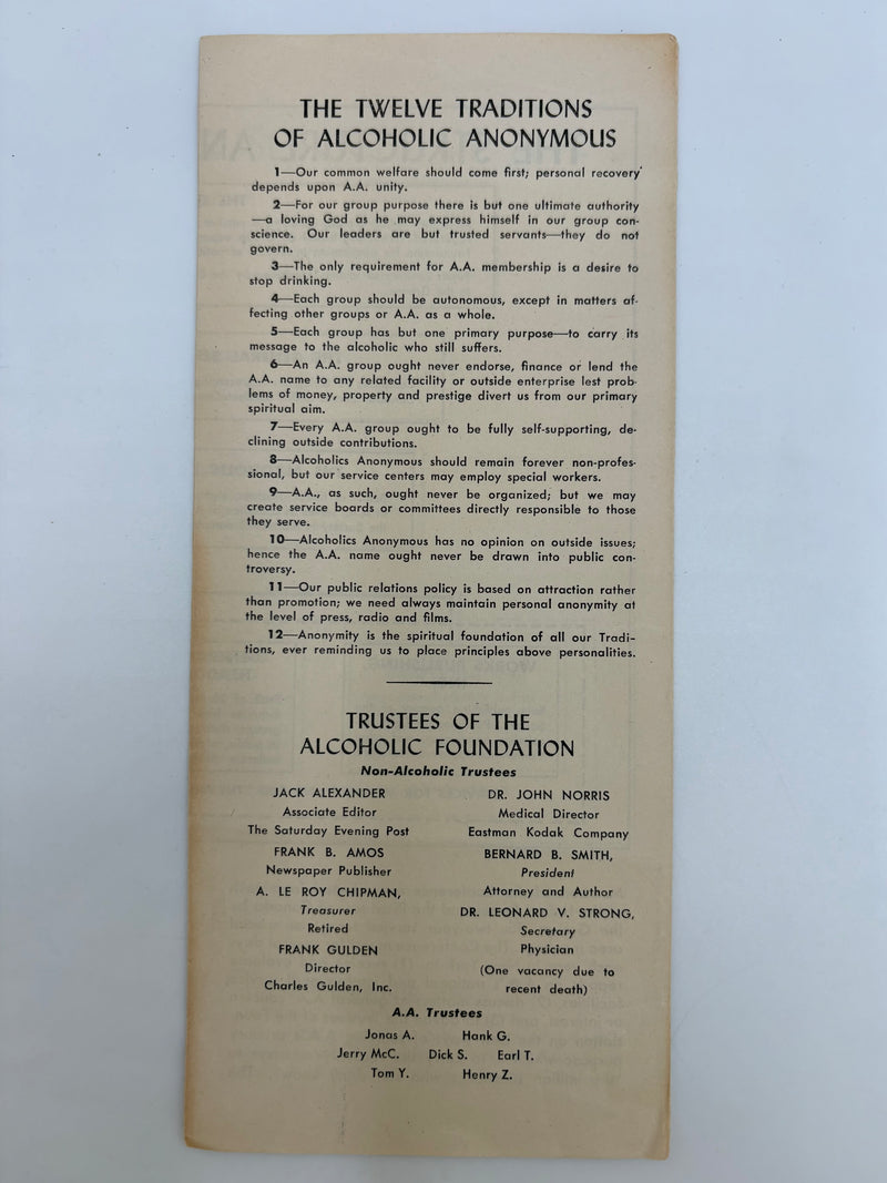 The Structure and Services of A.A. - 1952