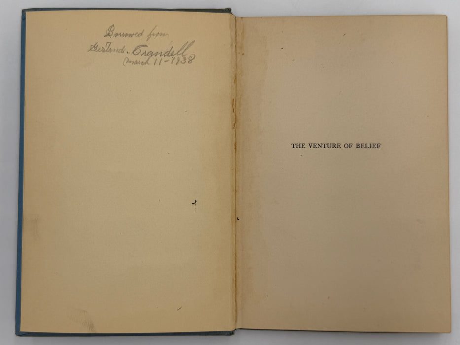The Venture of Belief by Philip Marshall Brown — Second Edition
