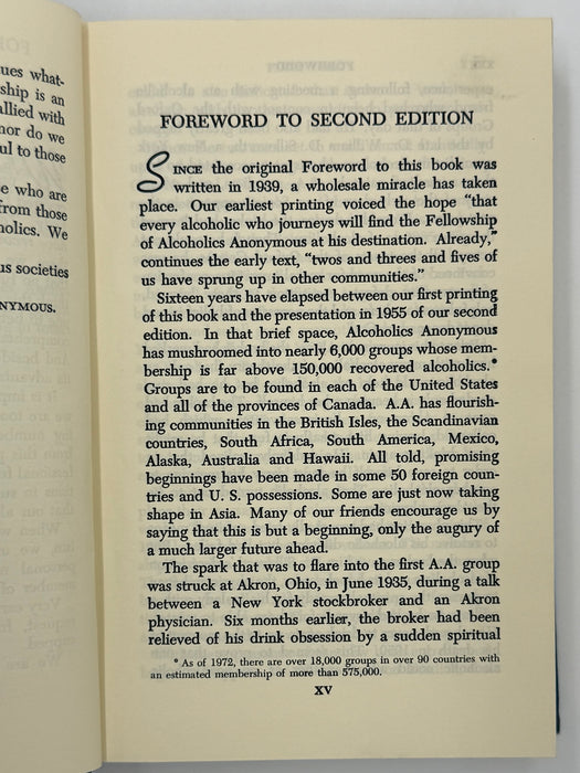 Alcoholics Anonymous Second Edition Big Book 14th Printing - ODJ