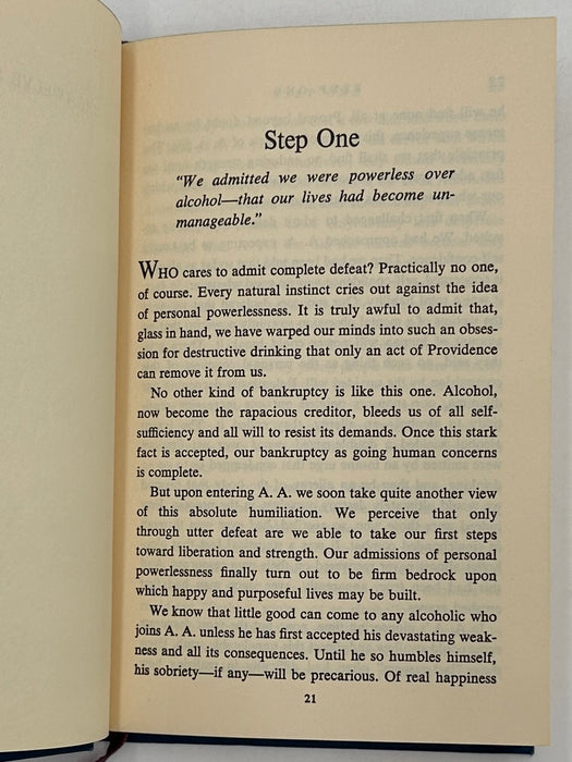 Twelve Steps and Twelve Traditions - First Small Hardback Printing - 1965