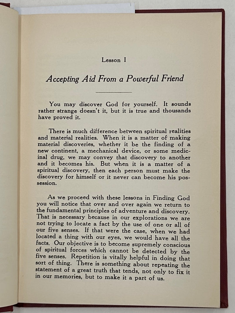 Lessons in Finding God by Marshall W. Hoyt