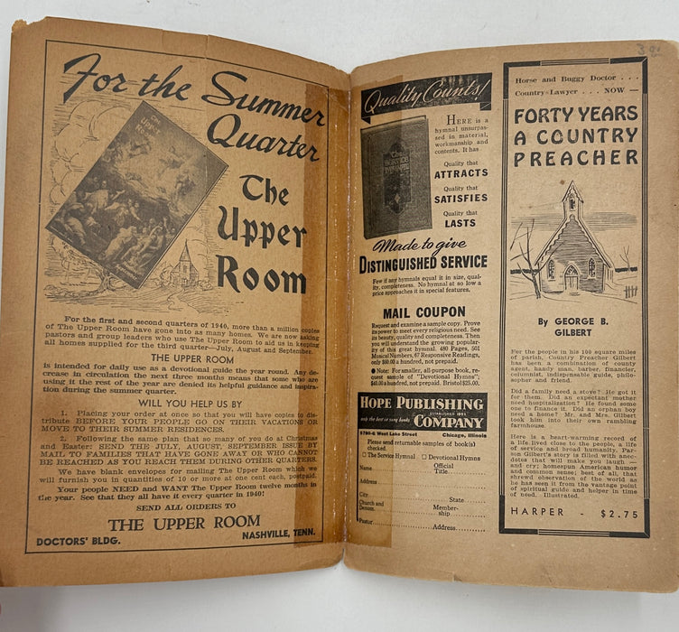 The Pulpit Digest from June 1940 includes Alcoholics Anonymous book advertisement