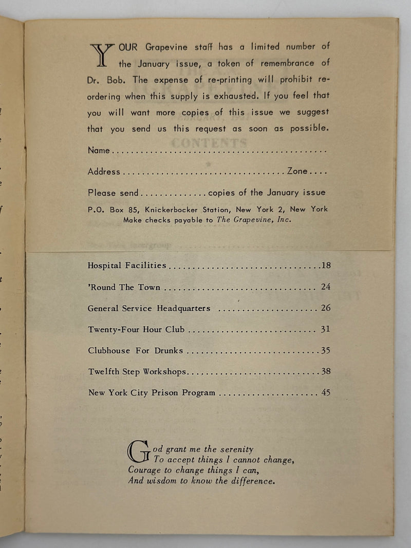 AA Grapevine from February 1951 - New York