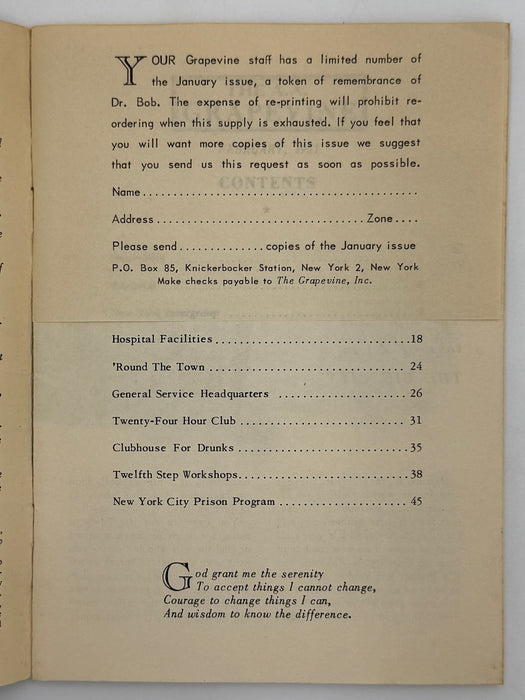 AA Grapevine from February 1951 - New York