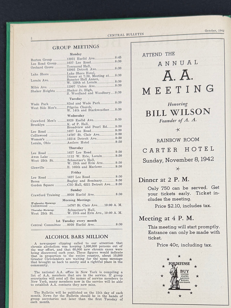 The Cleveland Central Bulletin Collection — Original Bound Volumes, 1942–1962