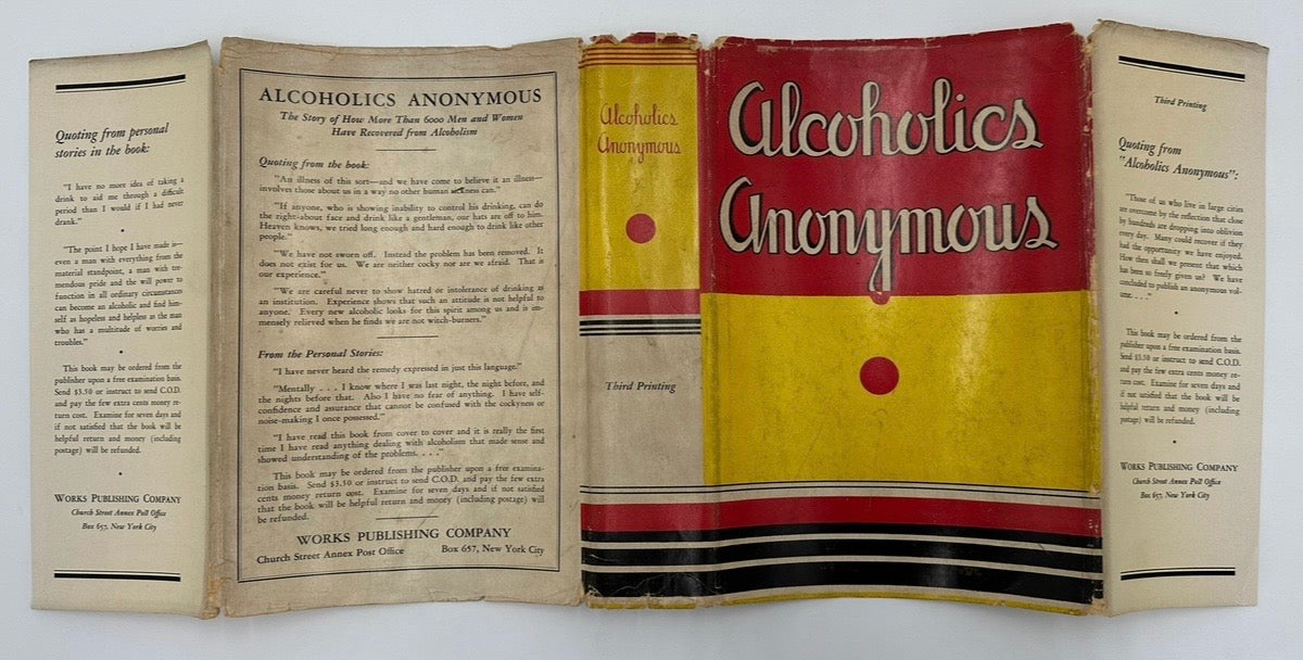 Alcoholics Anonymous — First Edition, Third Printing (June 1942) - Navy Blue Cloth Variant With Original Dust Jacket