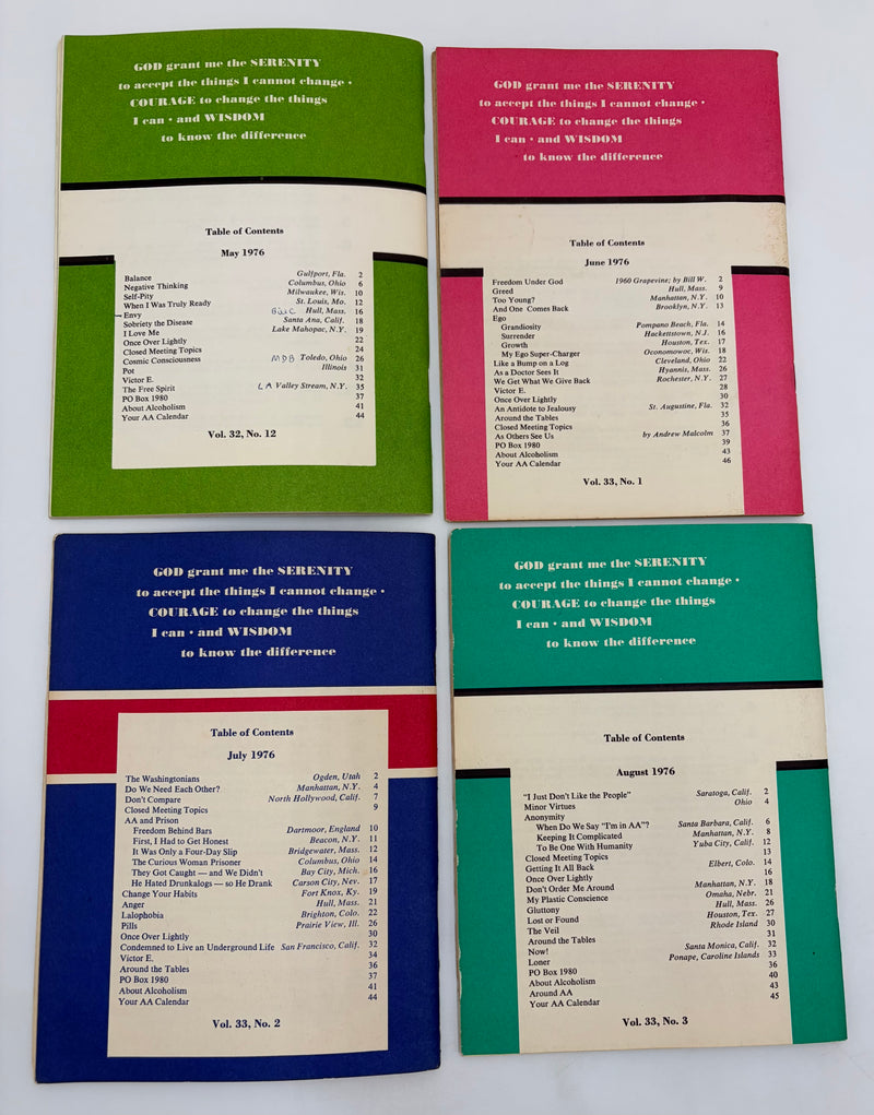 AA Grapevine Complete Set 1976