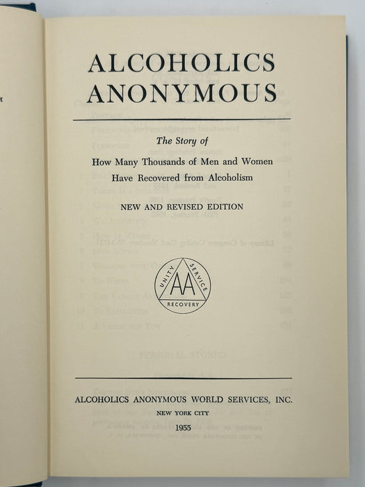 Alcoholics Anonymous Second Edition 5th Printing with ODJ