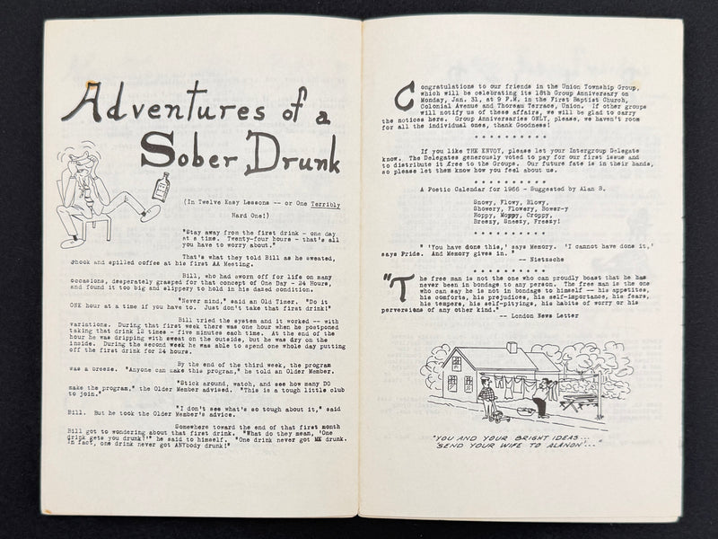 The Envoy — Vol. I, No. 2 — January 1966 | Newark, New Jersey Alcoholics Anonymous Intergroup Newsletter