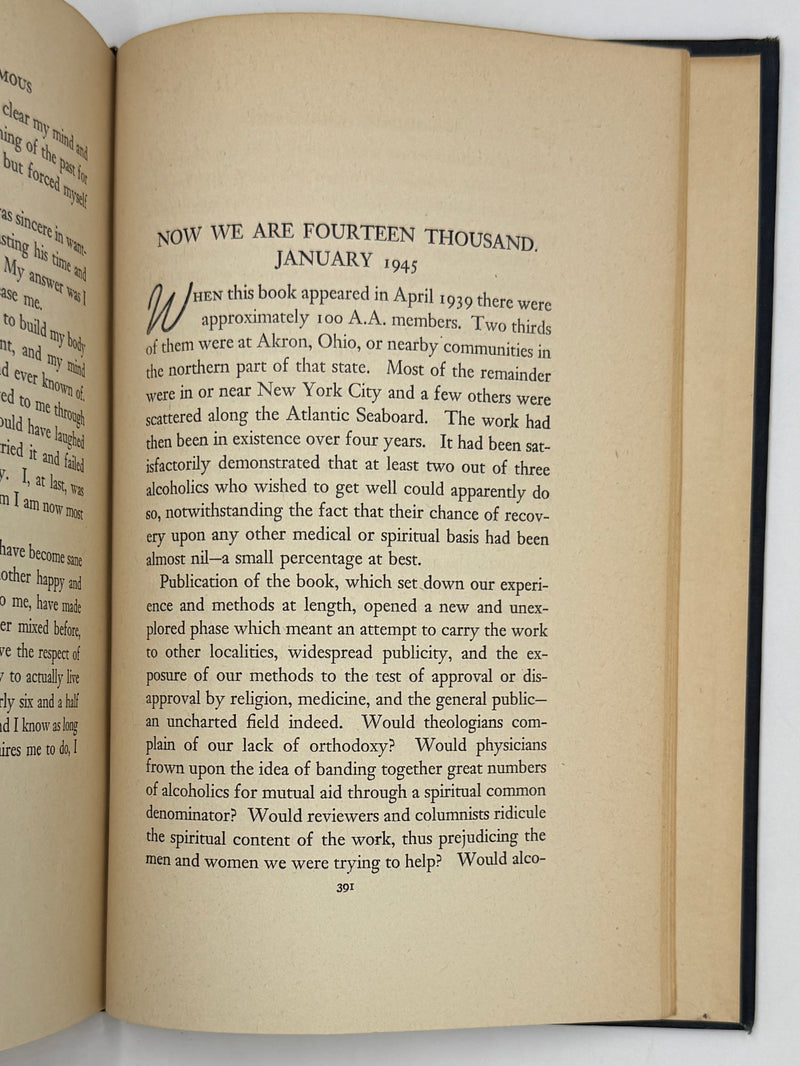 Alcoholics Anonymous First Edition — 7th Printing, January 1945 | Exceptional Condition