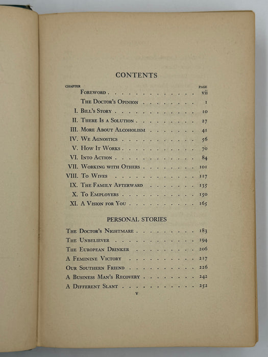 Alcoholics Anonymous First Edition Light Blue 3rd Printing from 1942 - RDJ