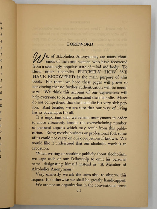 Alcoholics Anonymous First Edition 15th Printing from 1954 - ODJ