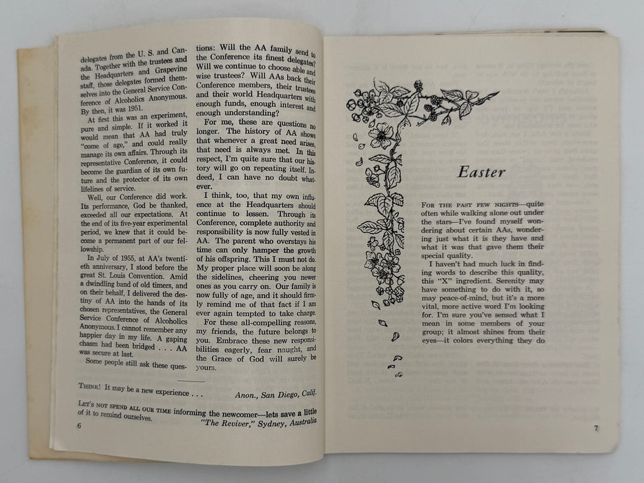 AA Grapevine from April 1958 - Guardian of AA by Bill