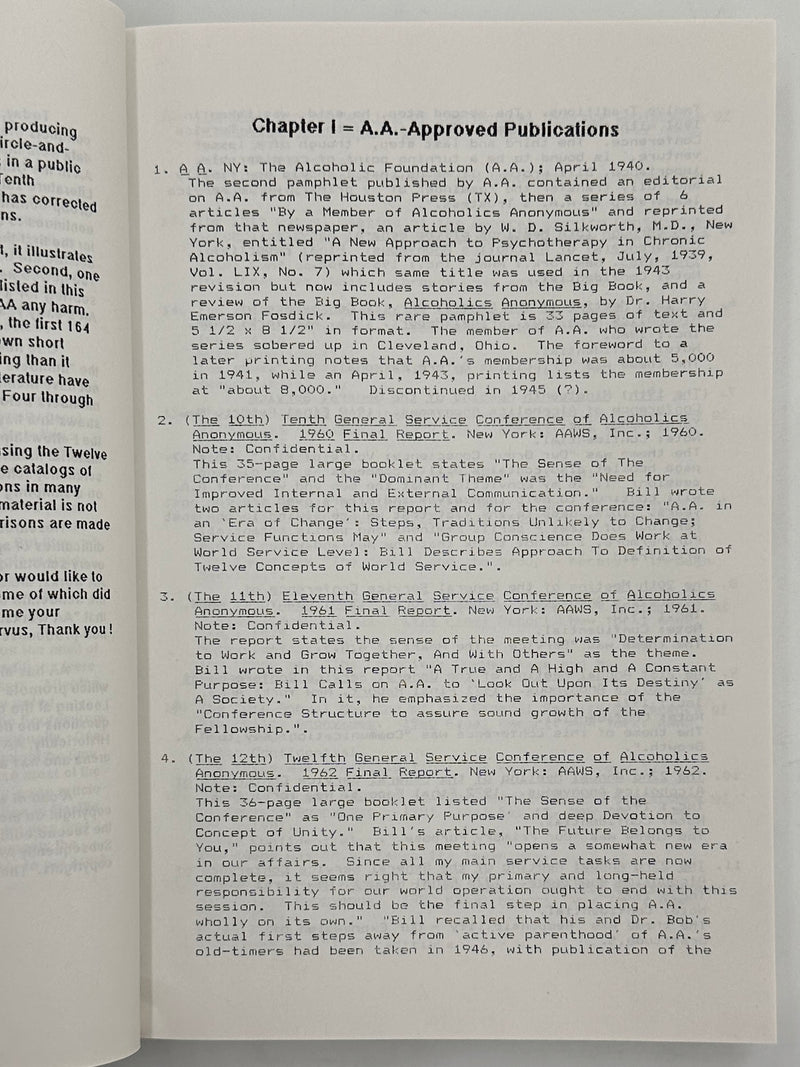 To Be Continued... The Alcoholics Anonymous World Bibliography 1935-1994