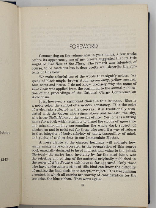 Alcoholism: A Source Book For The Priest — An Anthology - 1960