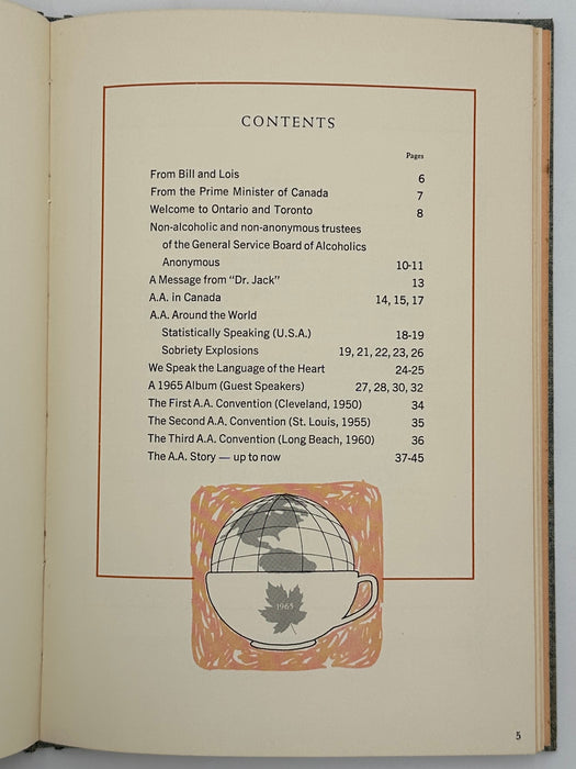 Anniversary Book - A.A. 30 - Toronto, Ontario, Canada - 1965 International Convention