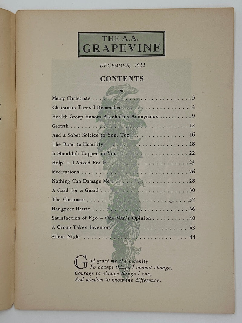 AA Grapevine from December 1951 - Lasker Award