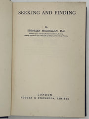 Seeking and Finding by Ebenezer Macmillan - June 1933 Recovery Collectibles