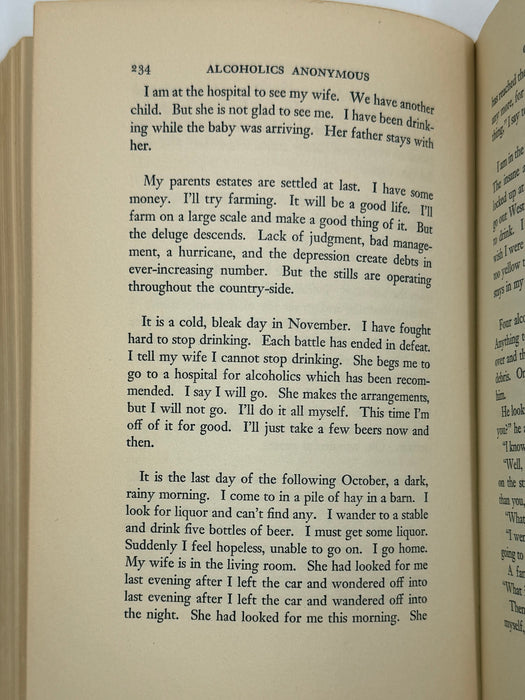 Signed by Nell Wing - Alcoholics Anonymous — First Edition, First Printing (1939) | Reproduction Dust Jacket