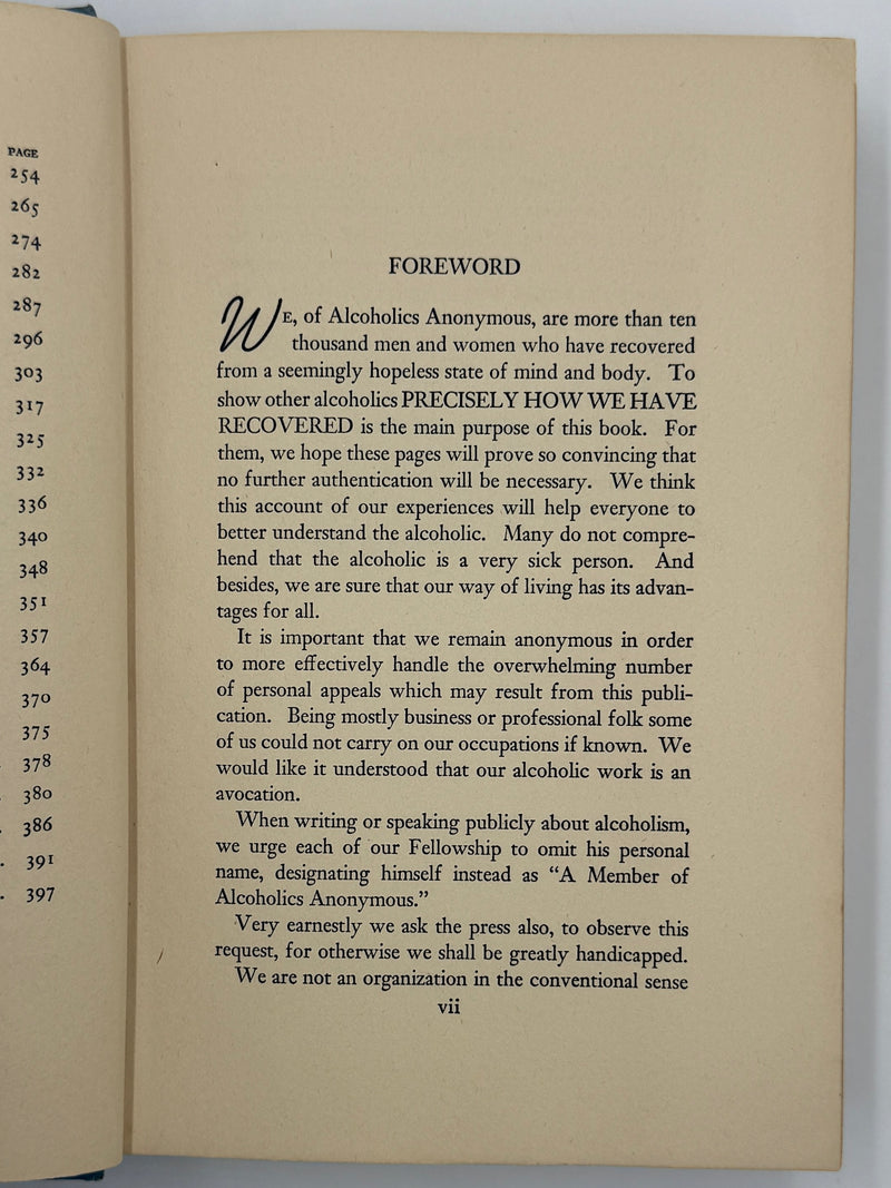 Alcoholics Anonymous First Edition 5th Printing from 1944 - RDJ