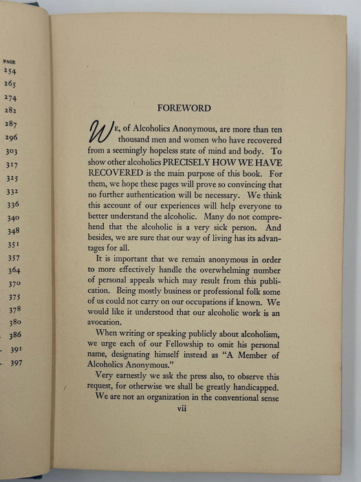 Alcoholics Anonymous First Edition 5th Printing from 1944 - RDJ