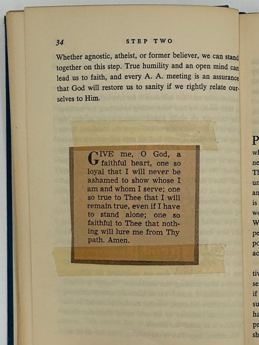 Twelve Steps and Twelve Traditions - First Small Hardback Printing - 1965