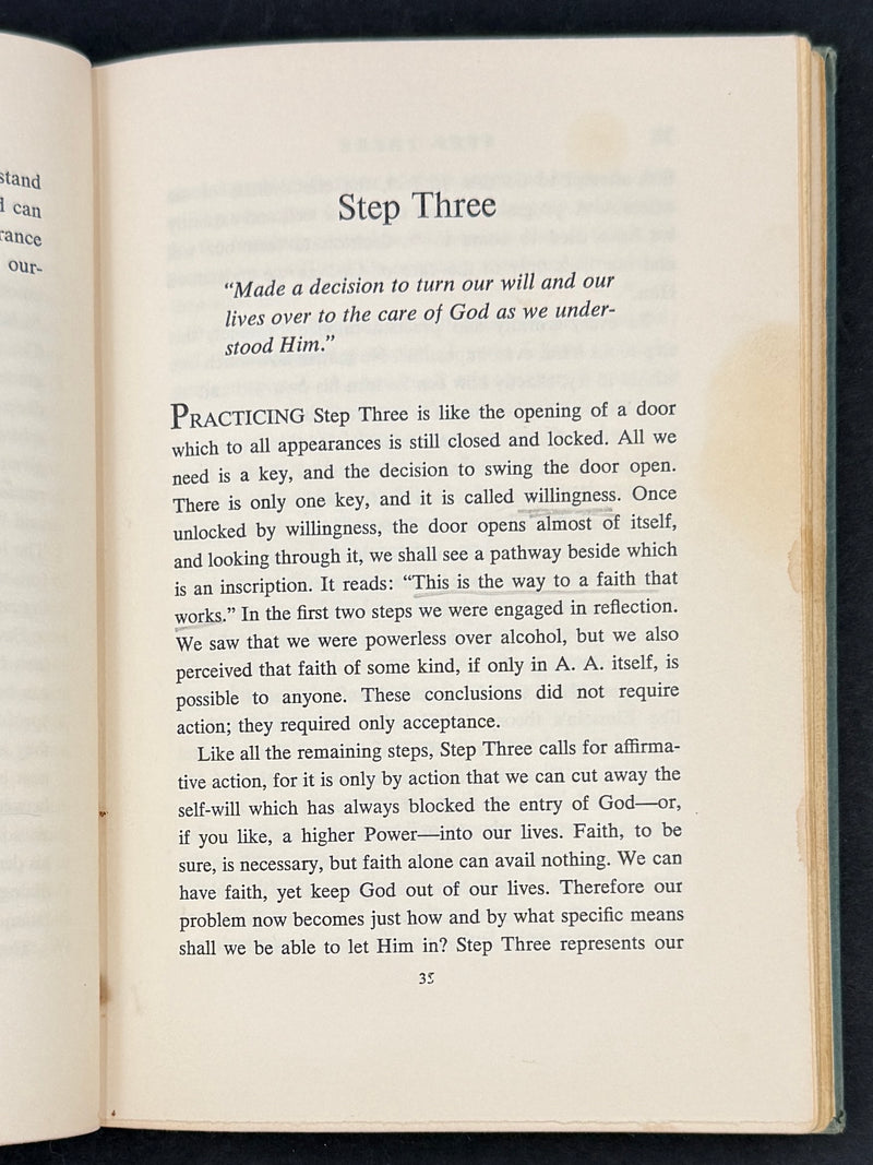 Twelve Steps and Twelve Traditions — Inscribed by Bill W. on His 29th Sobriety Anniversary