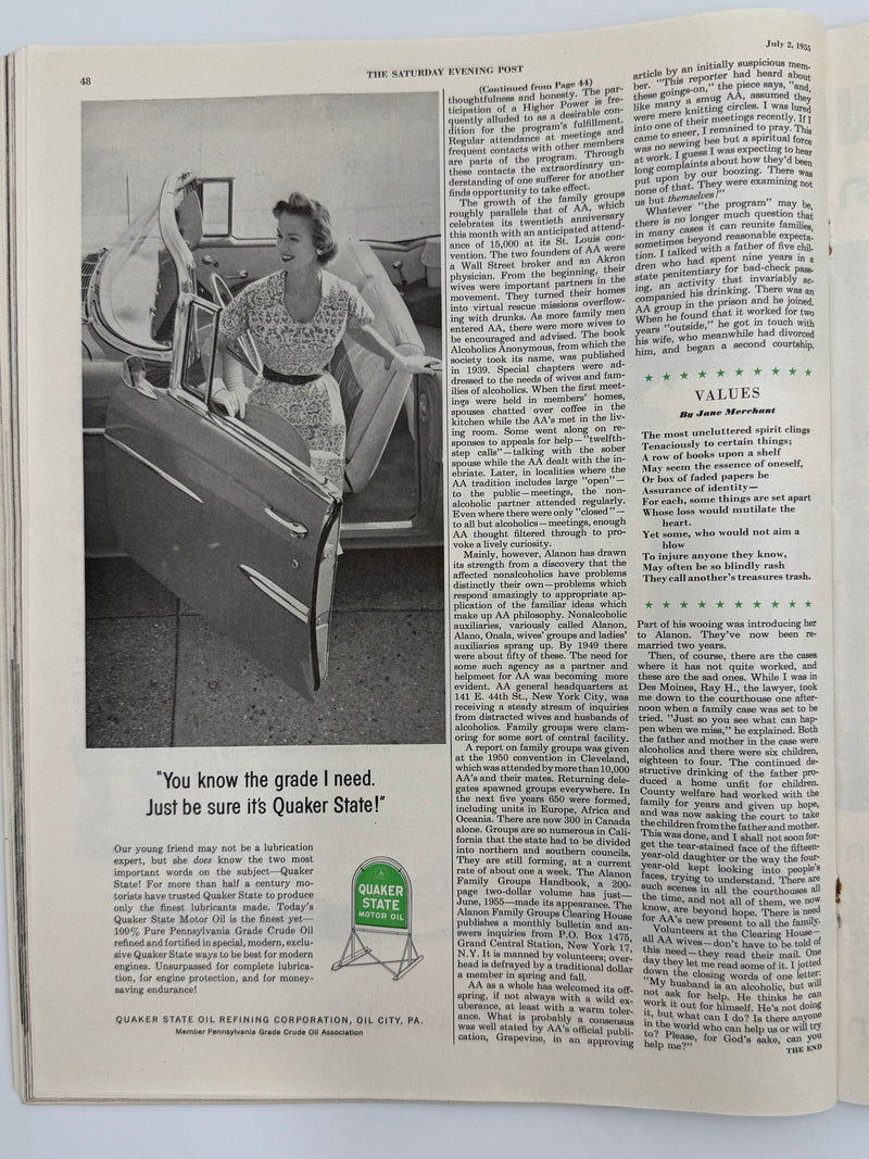 Saturday Evening Post from July 2, 1955 - Help for the Alcoholic’s Family