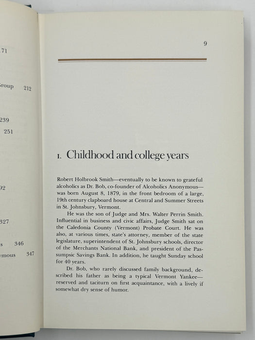 Dr. Bob and the Good Oldtimers - First Printing 1980 - with Original Jacket