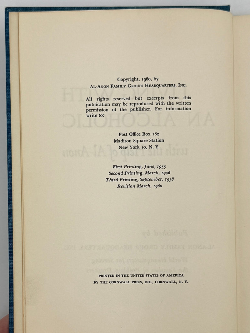 Living with an Alcoholic with the Help of Al-Anon - First Revised Printing from March 1960 - ODJ