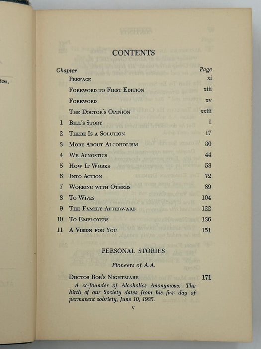 Alcoholics Anonymous Second Edition First Printing from 1955 - RDJ