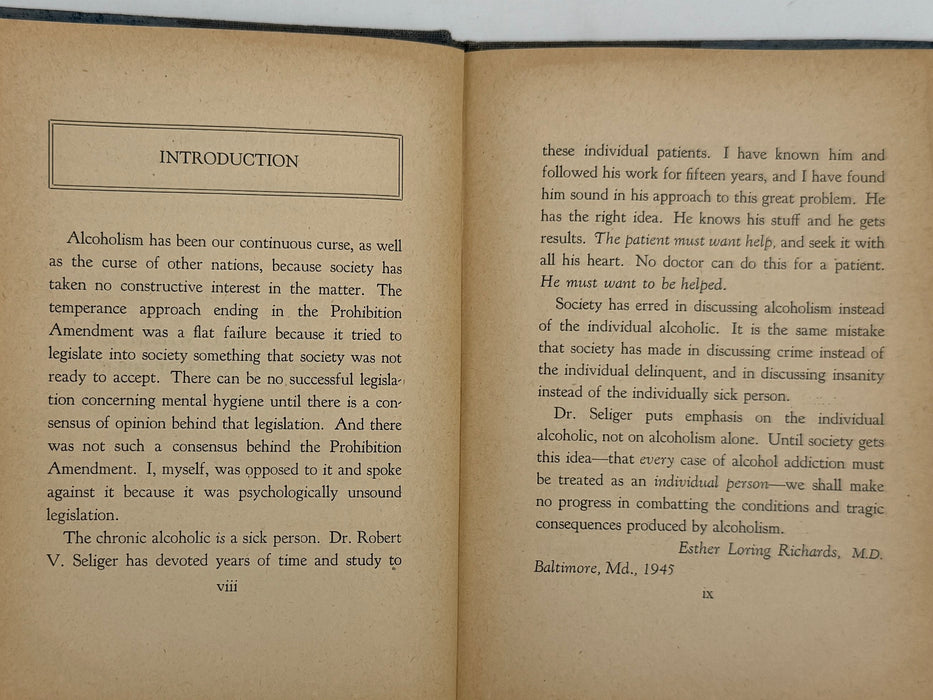 Alcoholics Are Sick People by Robert V. Seliger, M.D.