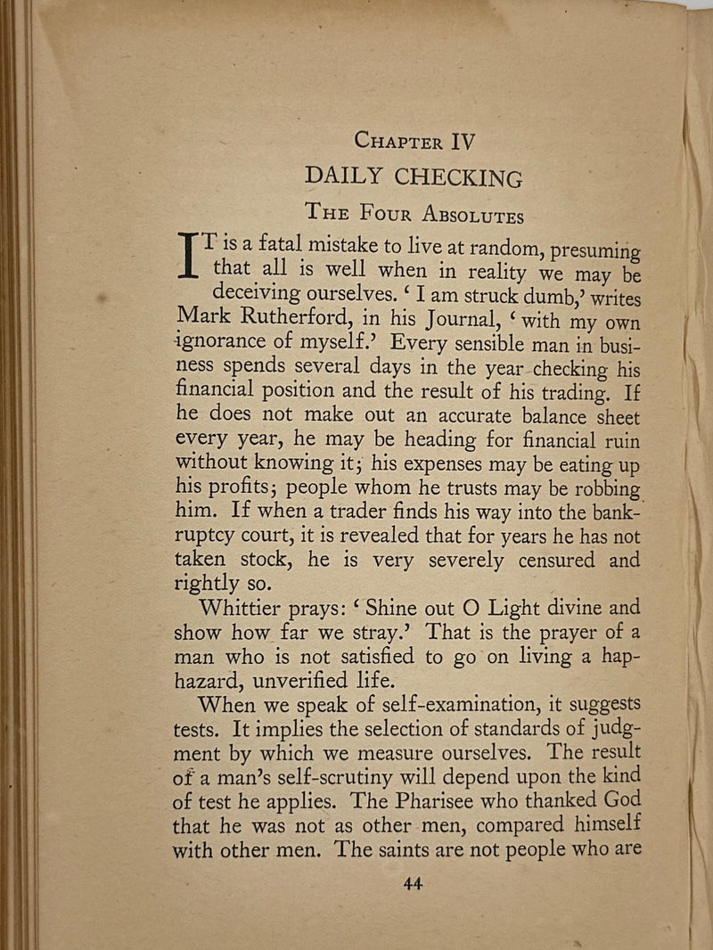 The Eight Points of the Oxford Group by C. Irving Benson - Fourth Printing from 1936