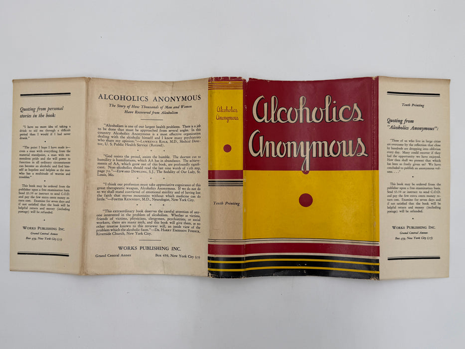 Alcoholics Anonymous First Edition 10th Printing from 1946 - ODJ
