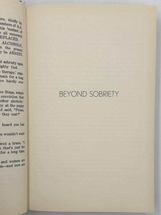 Sobriety and Beyond by Father John Doe - Ralph Pfau - 2nd Printing from 1956 - ODJ