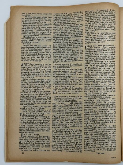 Canadian issue of the Liberty Magazine from September 1939 - Alcoholics and God article