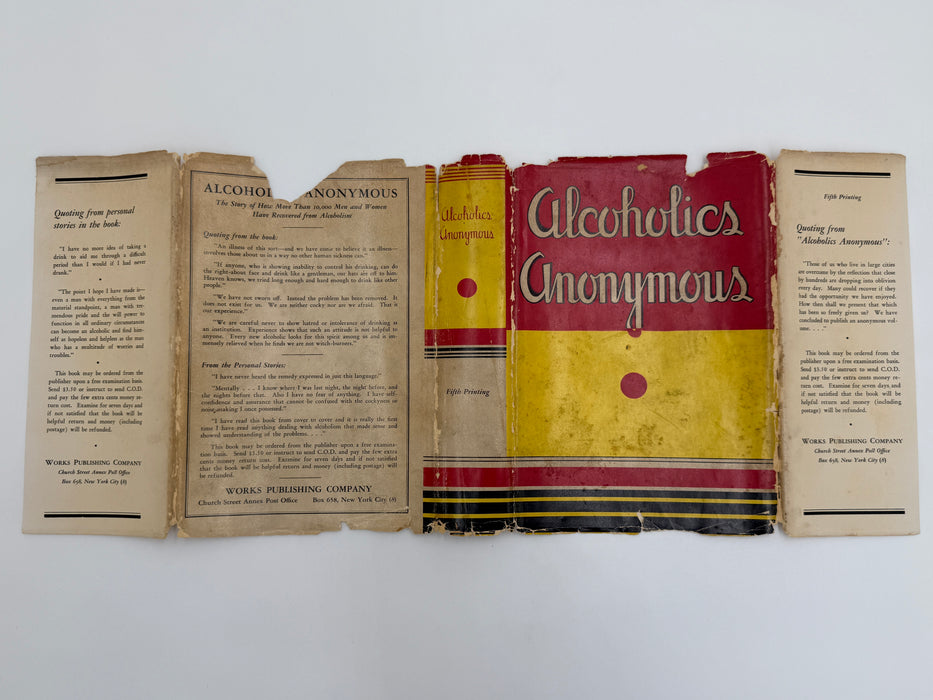 Alcoholics Anonymous First Edition 5th Printing from 1944 - ODJ -  Baby Blue
