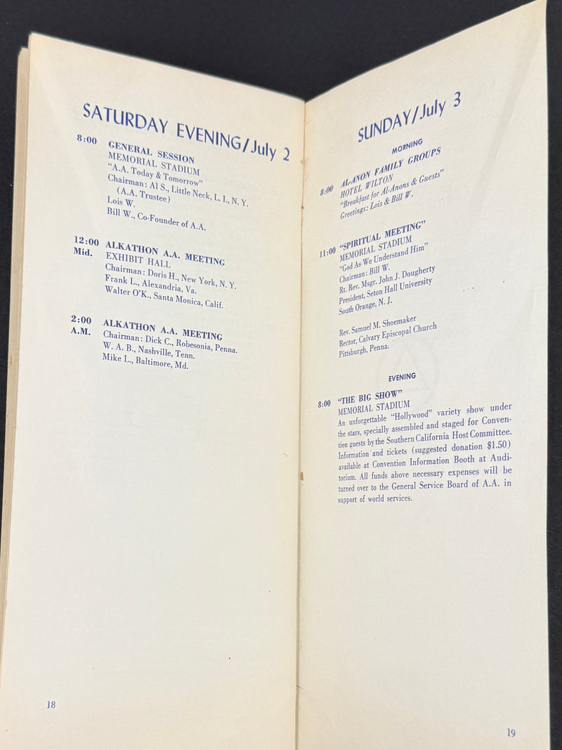 1960 Alcoholics Anonymous 25th Anniversary International Convention Collection — Long Beach, California