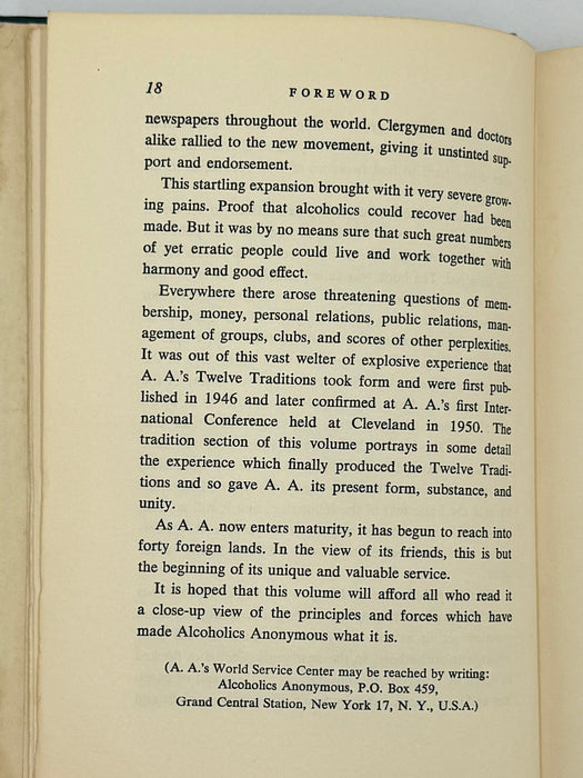 Harpers 2nd Printing - 12 Steps and 12 Traditions Recovery Collectibles