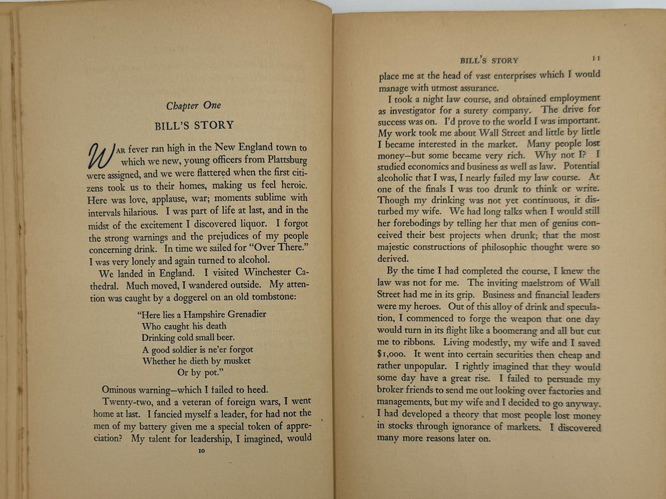 Alcoholics Anonymous — First Edition, First Printing (1939) | Reproduction Dust Jacket