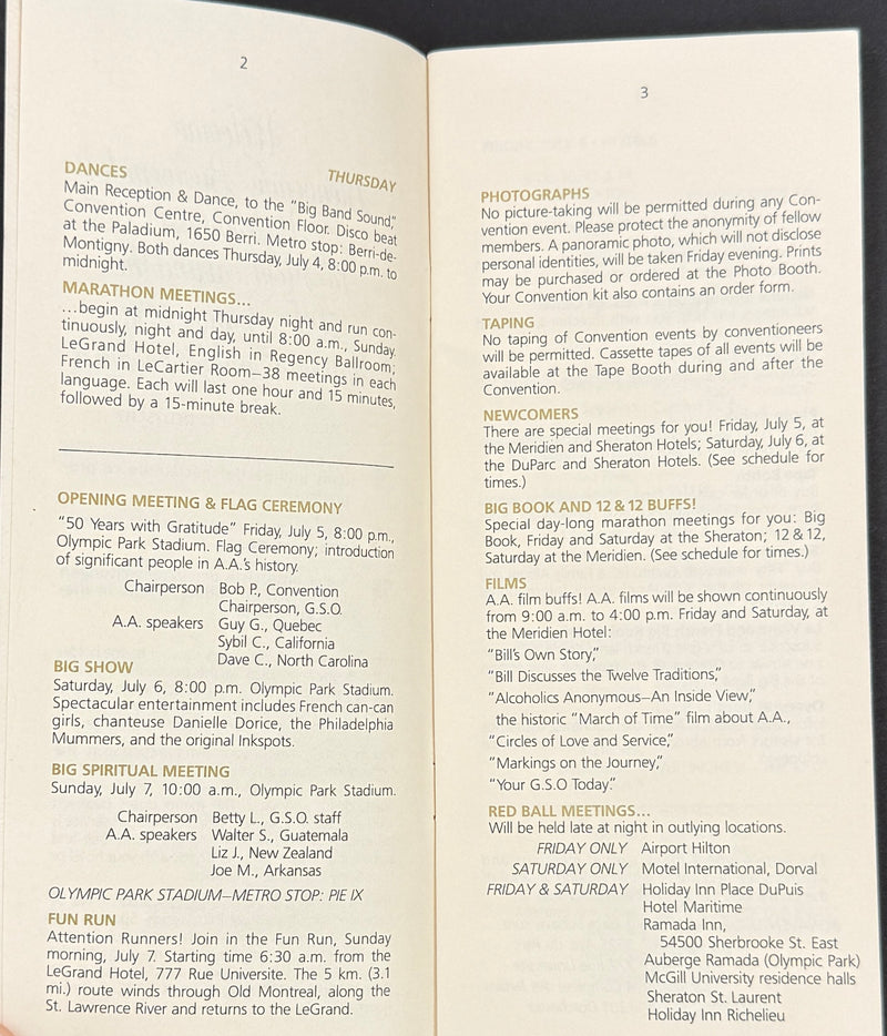 Alcoholics Anonymous 50th Anniversary — 1985 Montreal International Convention Collection
