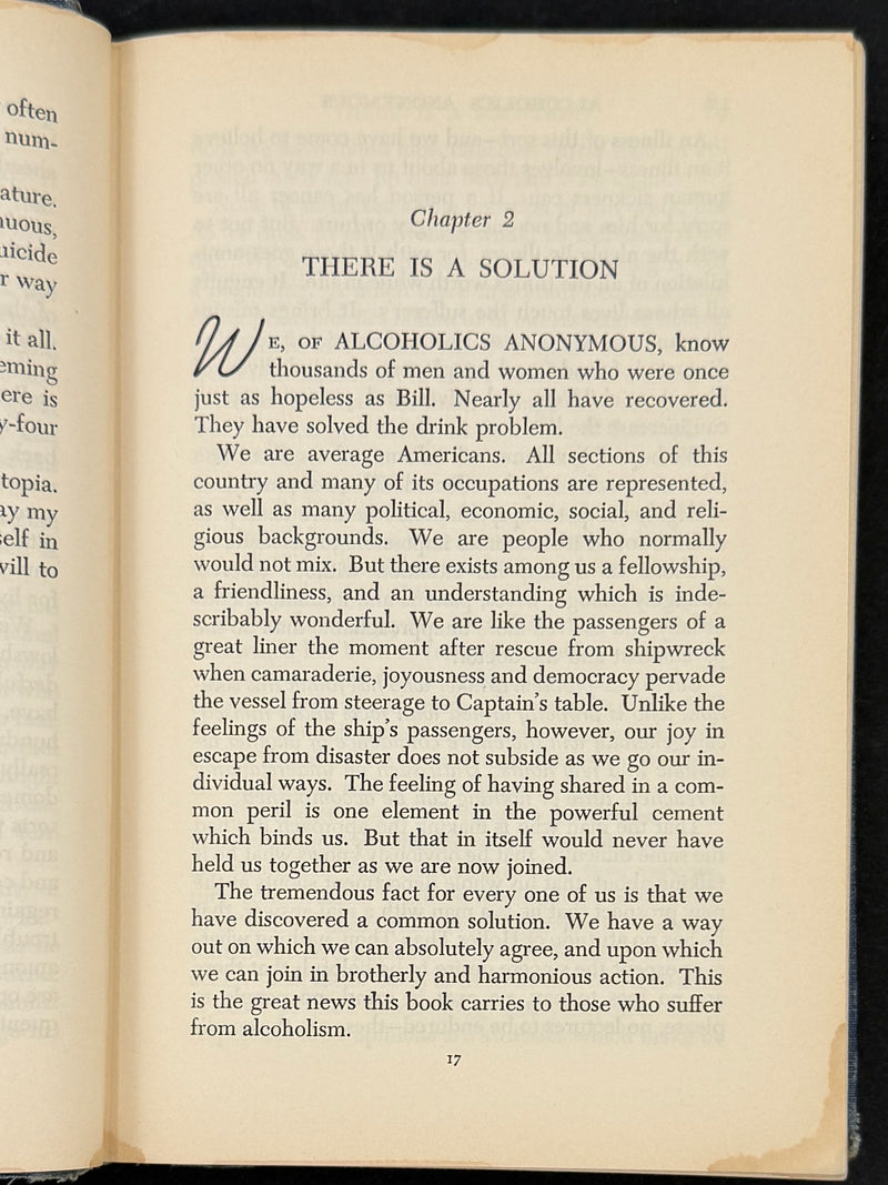 Alcoholics Anonymous Big Book — Second Edition First Printing 1955 — Inscribed by Bill W. to Sacramento Group #3 — Jim Masterson Provenance