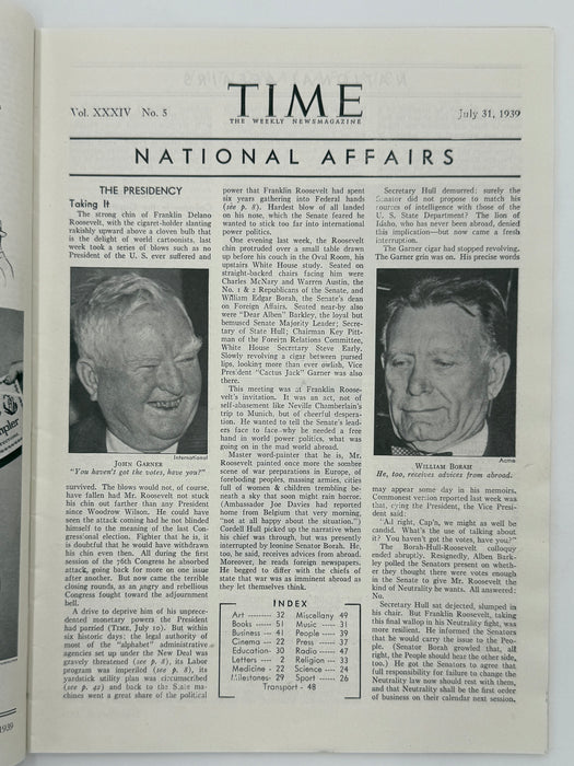 Time Magazine from July 1939 - MRA in Hollywood