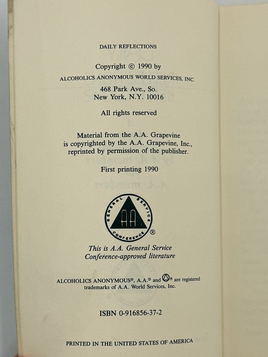 Daily Reflections - First Printing from 1990