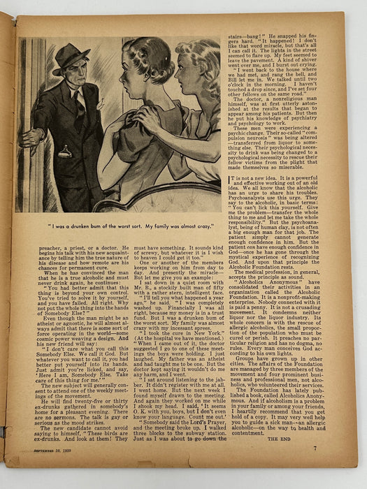 Liberty Magazine - Alcoholics and God article by Morris Markey from September 1939 Recovery Collectibles
