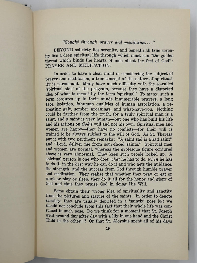 Sobriety and Beyond by Father John Doe - Ralph Pfau - 2nd Printing from 1956 - ODJ