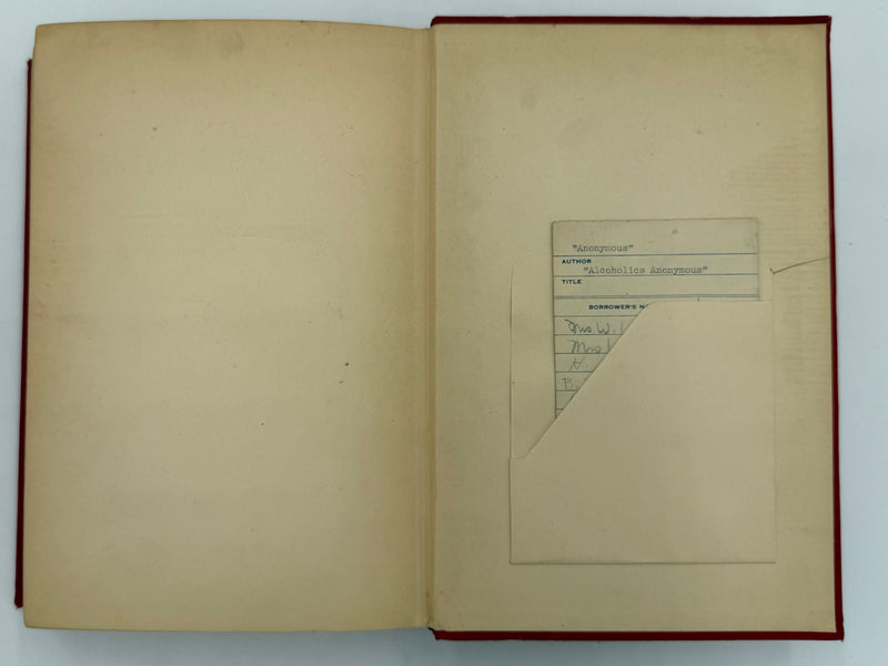 Alcoholics Anonymous (Big Book) — First Edition, First Printing (April 1939)