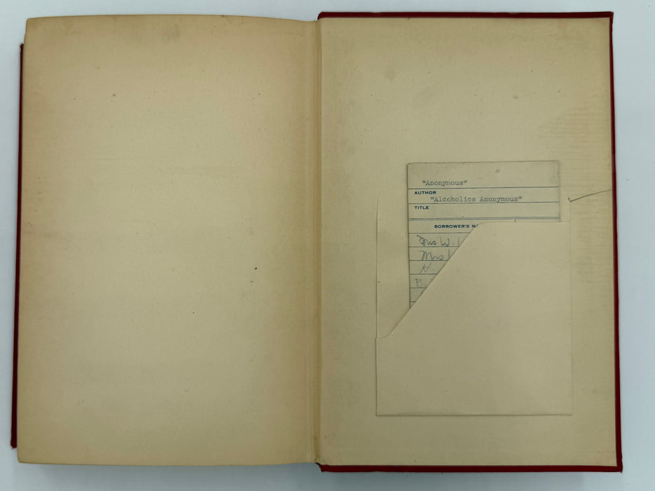 Alcoholics Anonymous (Big Book) — First Edition, First Printing (April 1939)